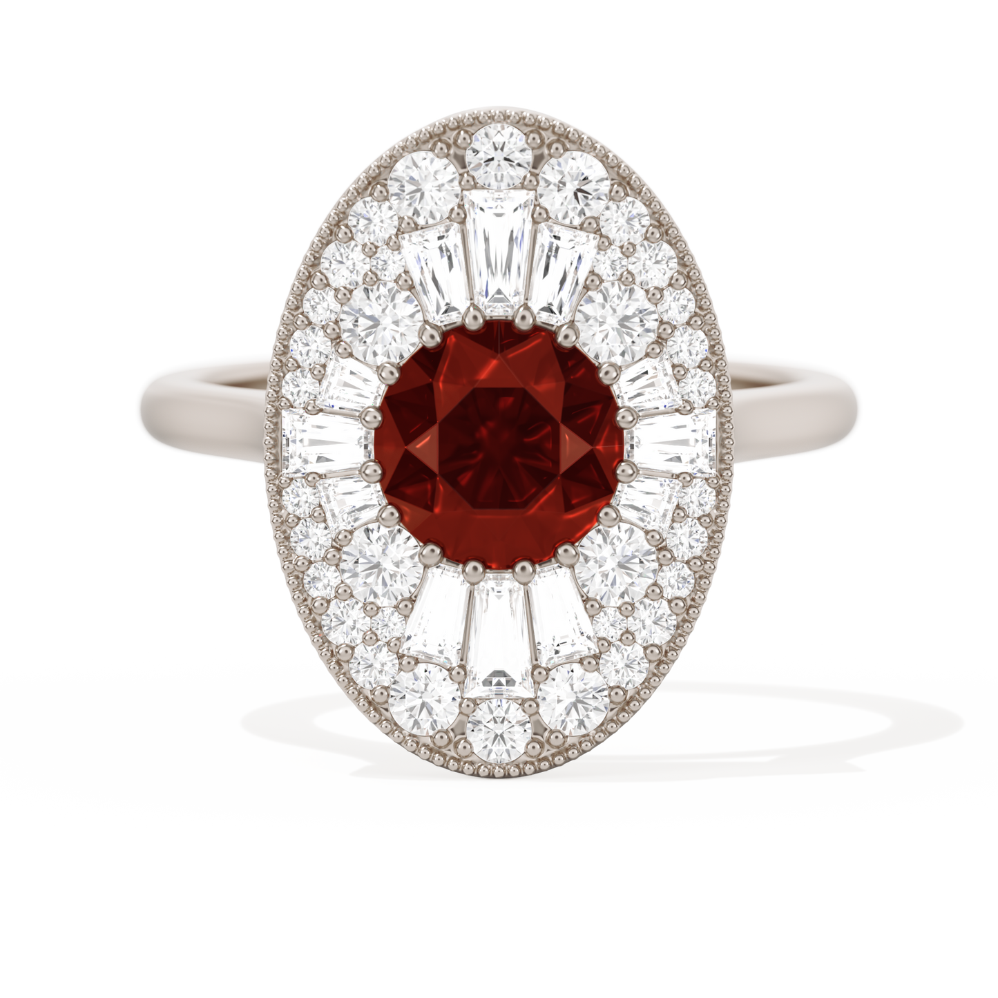 Oval Ballerina Round Center 1.00 ctw.