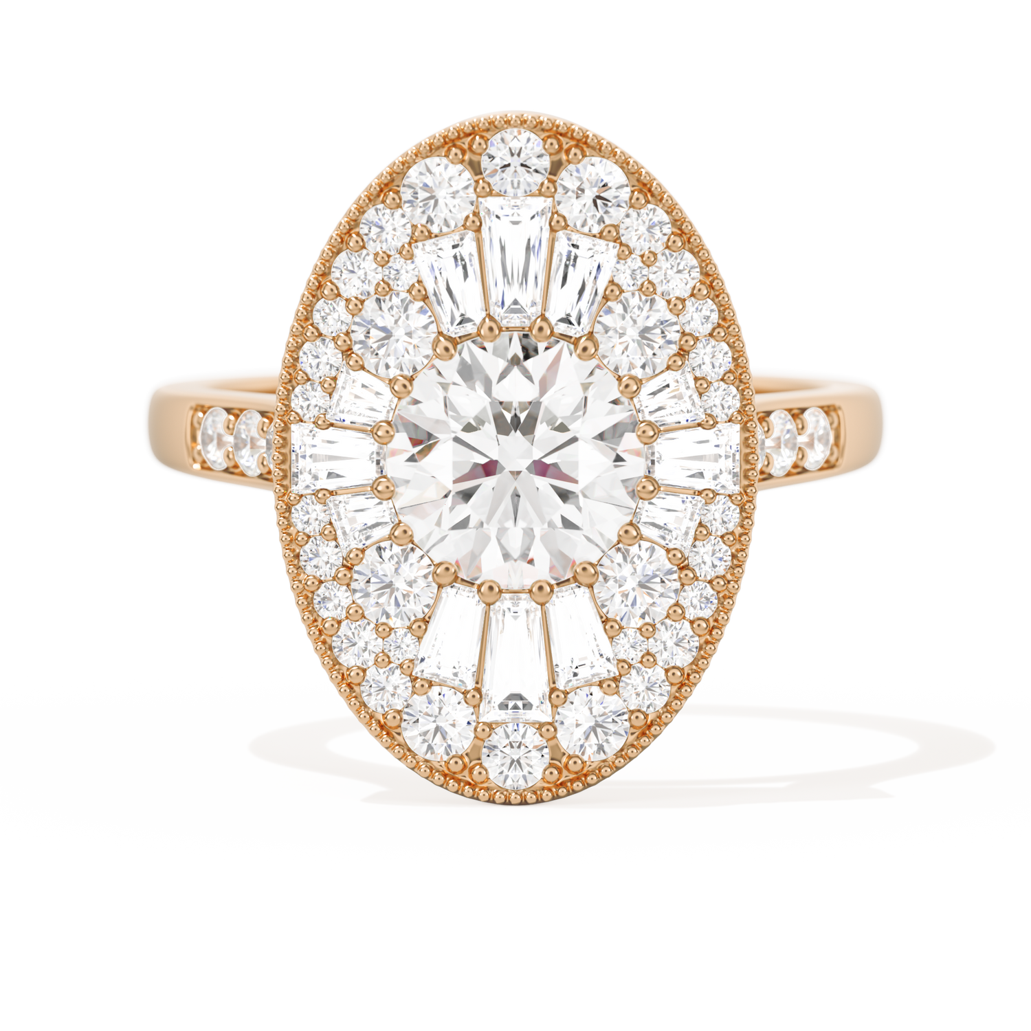 Oval Ballerina Round Center 1.00 ctw.