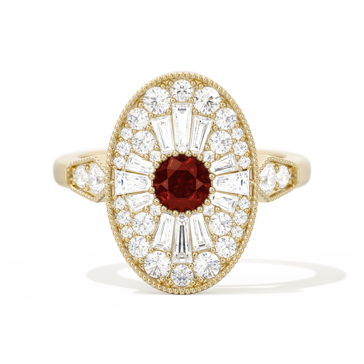 Oval Ballerina Round Center 0.35 ctw