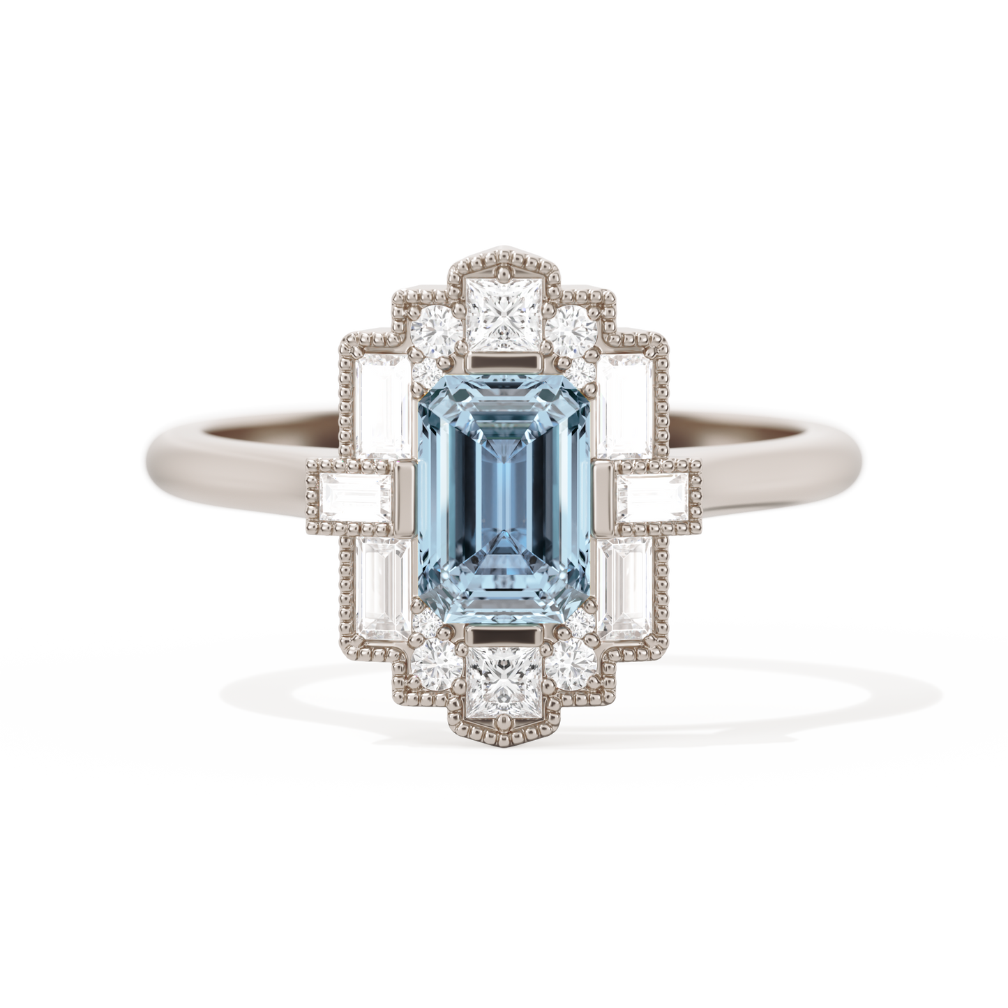 Rectangular Deco with 6x4 Emerald Cut