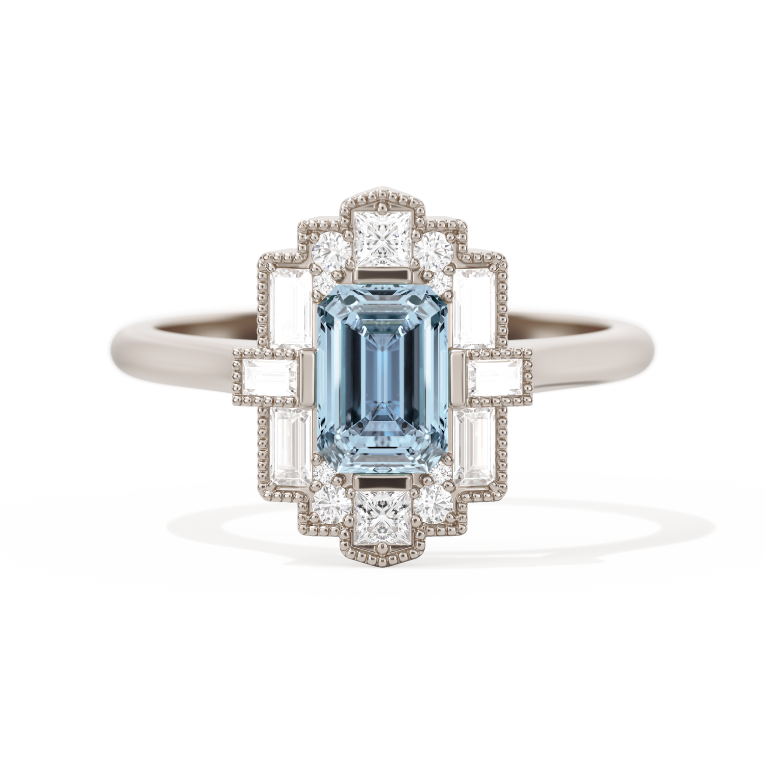 Rectangular Deco with 6x4 Emerald Cut