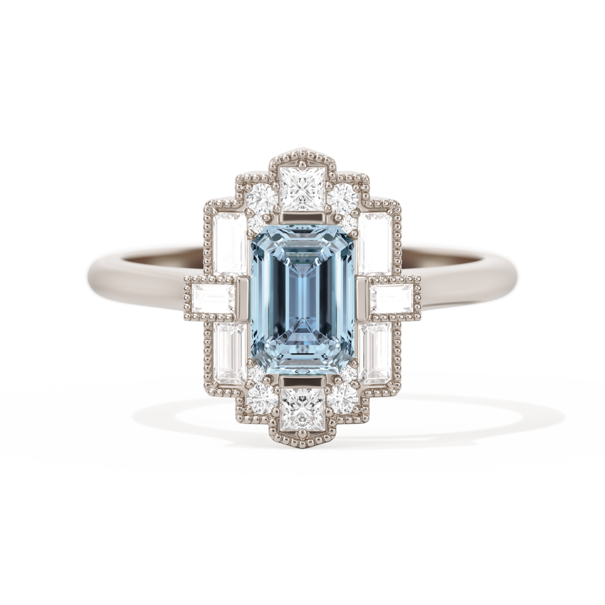 Rectangular Deco with 6x4 Emerald Cut
