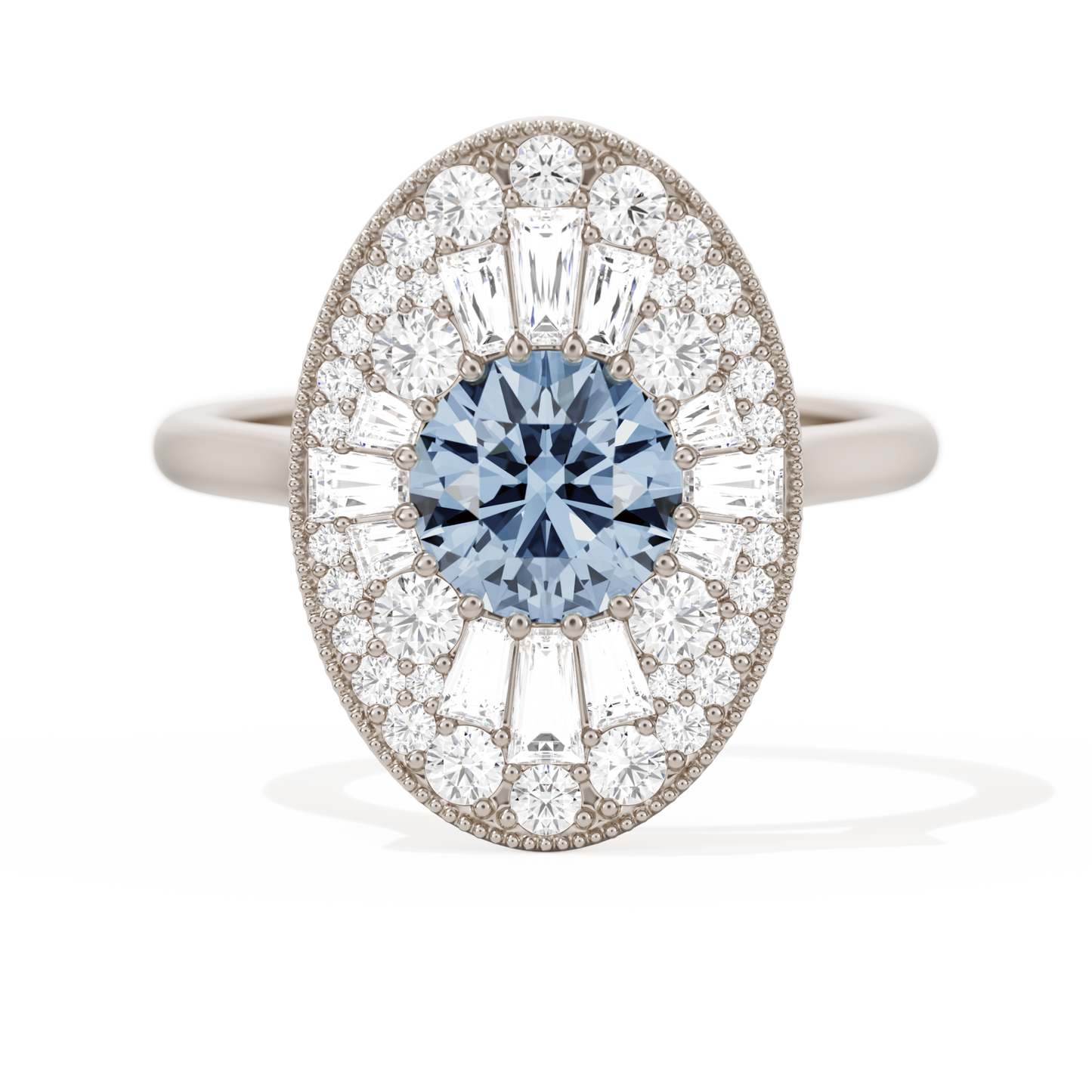 Oval Ballerina Round Center 1.00 ctw.