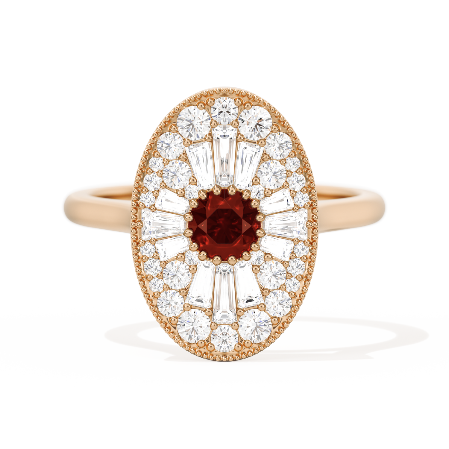 Oval Ballerina Round Center 0.35 ctw