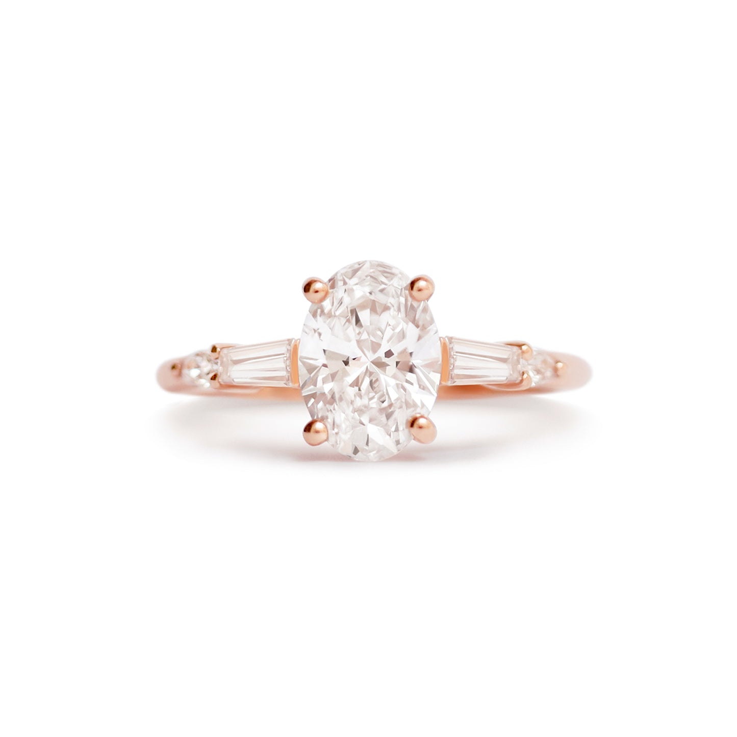 Oval Baguette & Pear Diamond Ring