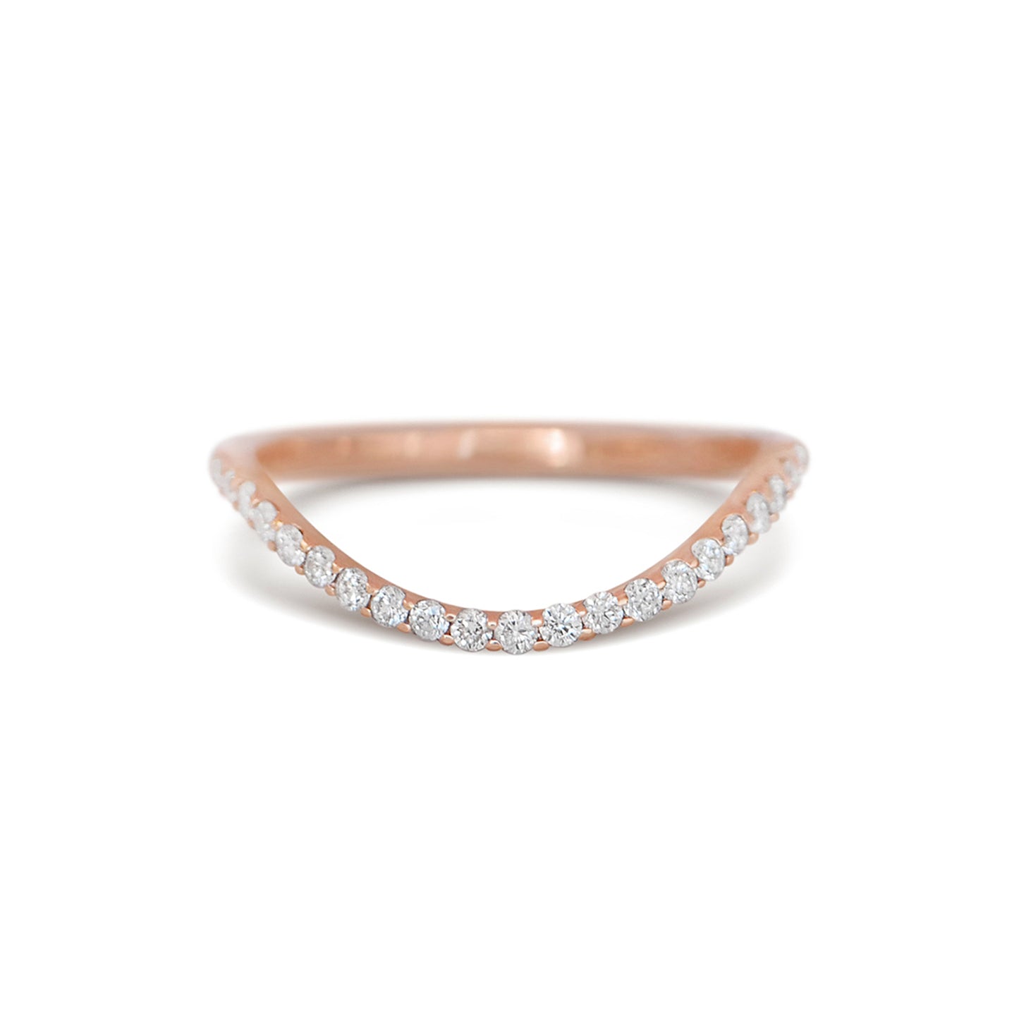 Round Pave Contour Band
