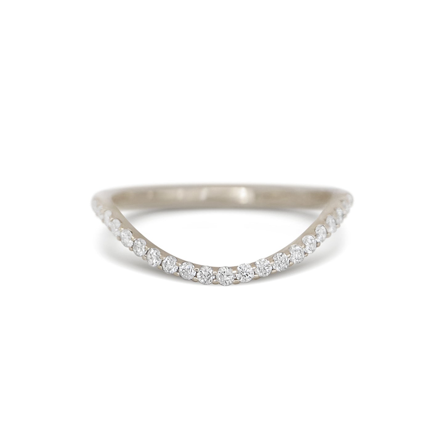 Round Pave Contour Band
