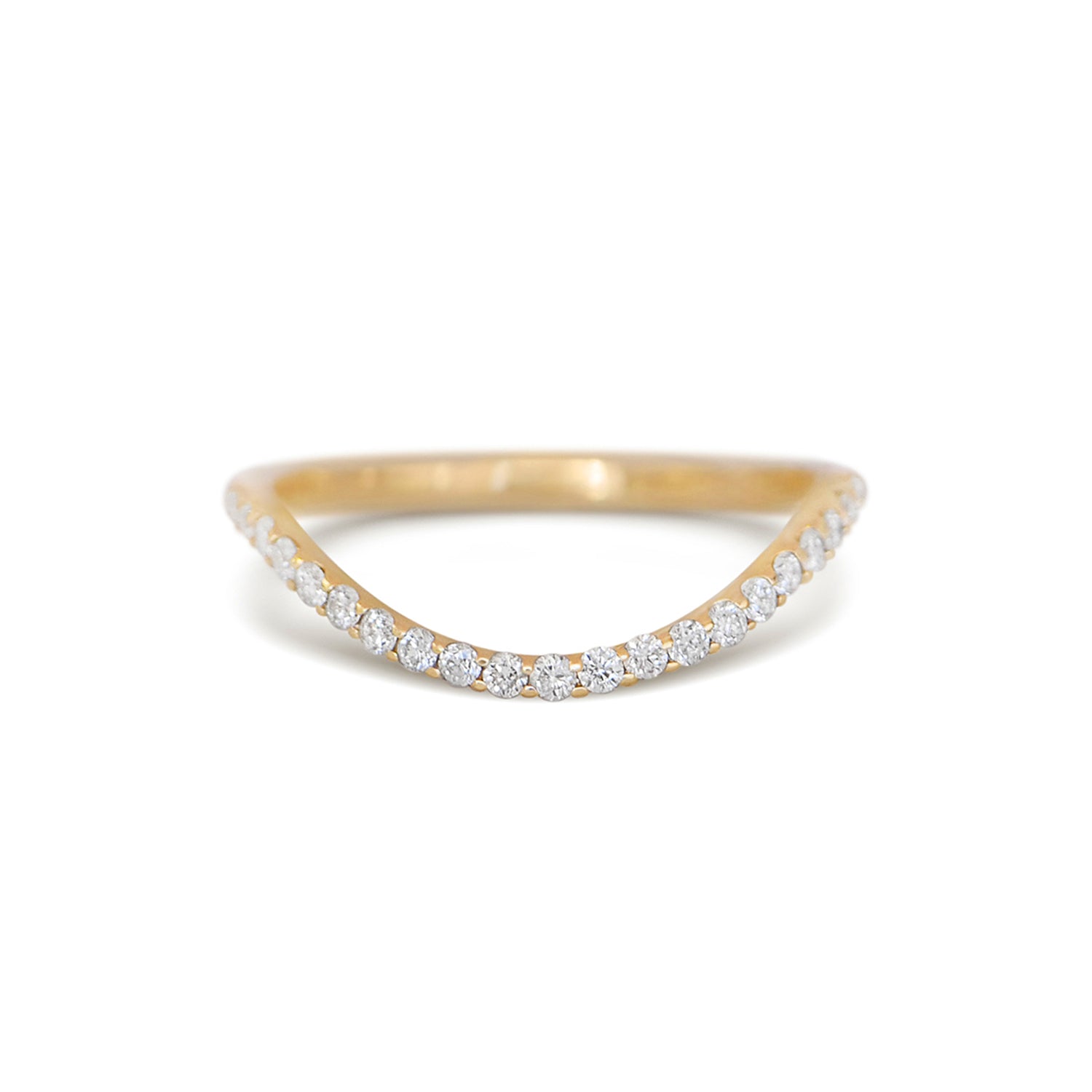 Round Pave Contour Band