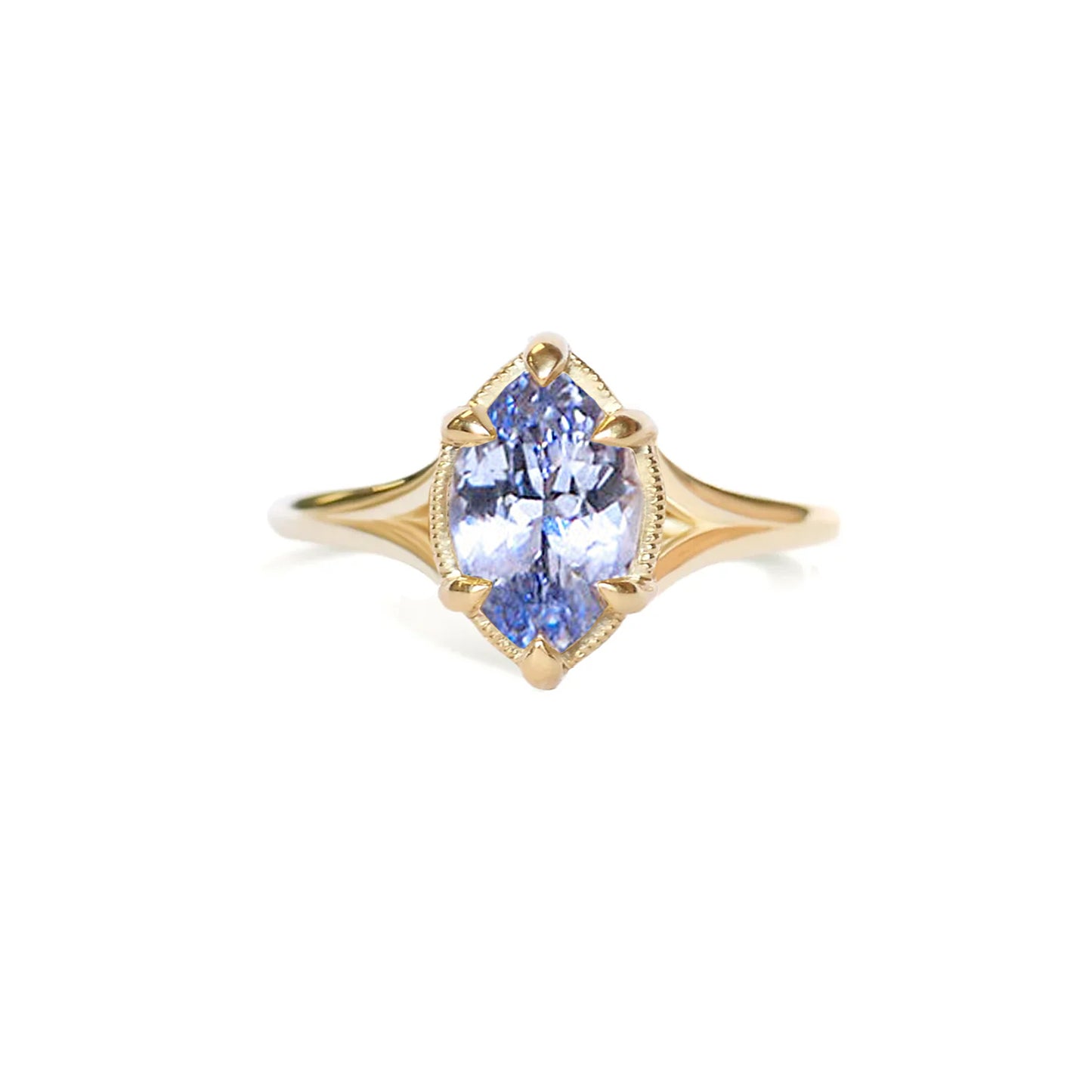 Unique marquise sapphire engagement ring
