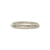 A white gold ring with criss-cross detailing.