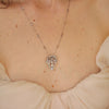Antique Diamond Bow Pendant Necklace