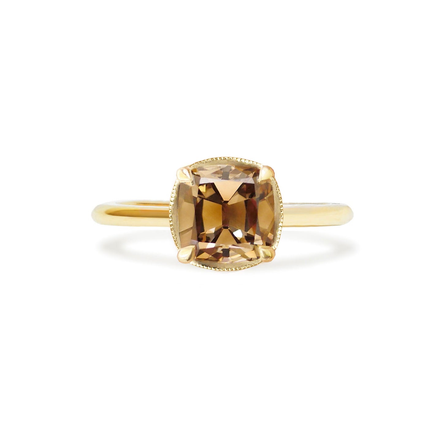 Chocolate Old Mine Cut Diamond Solitaire