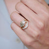 Lozenge & Grey Pear Diamond Toi et Moi Diamond Ring