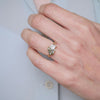 Lozenge & Grey Pear Diamond Toi et Moi Diamond Ring
