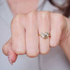 Lozenge & Grey Pear Diamond Toi et Moi Diamond Ring