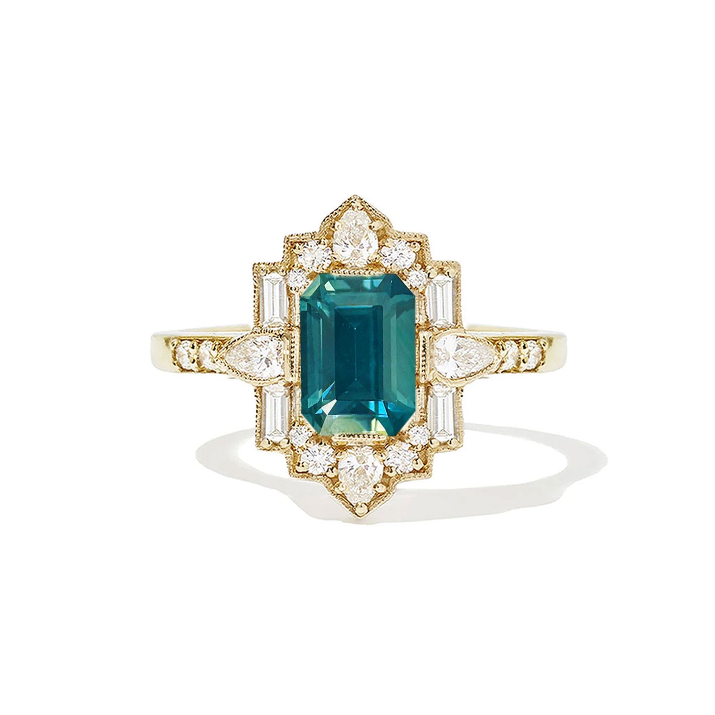 2.02 Emerald Cut Teal Sapphire