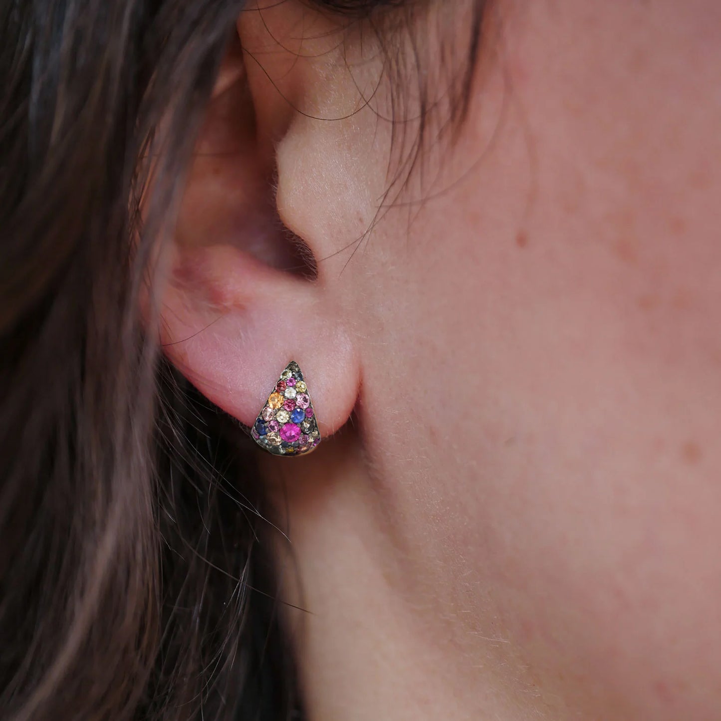 Rainbow Cobblestone Huggies