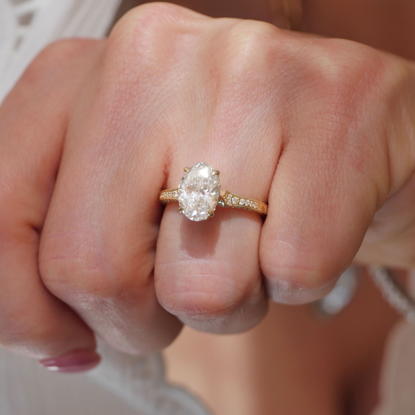 Starfall Oval Cut Diamond Ring