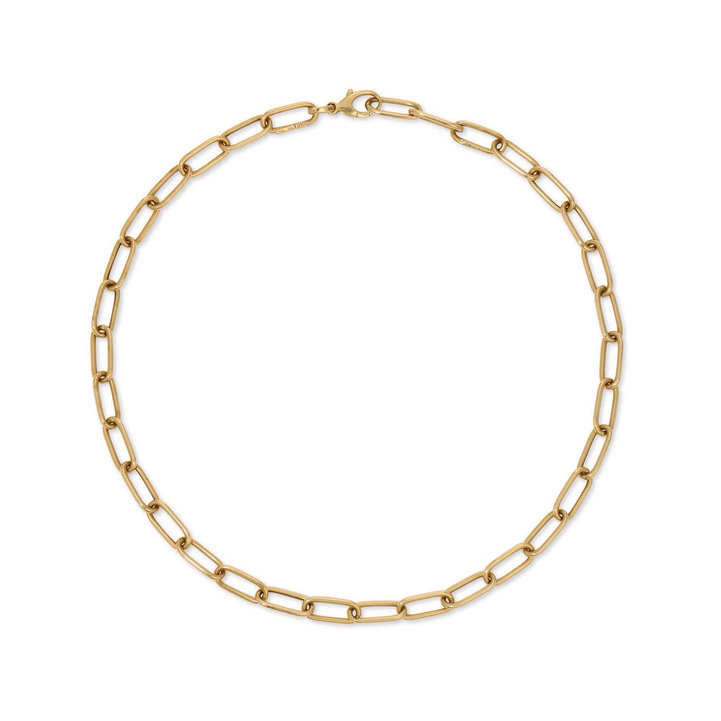 14K Gold Paperclip Link Necklace