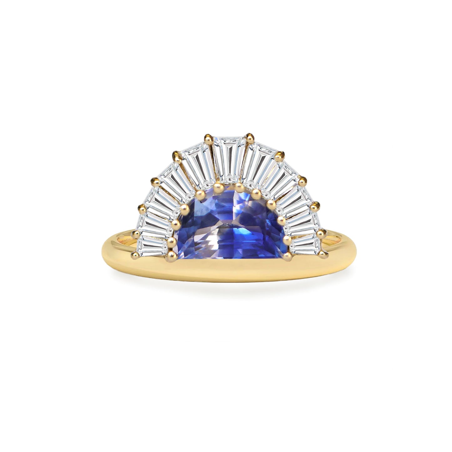 Bicolor Sapphire Sunrise Ring