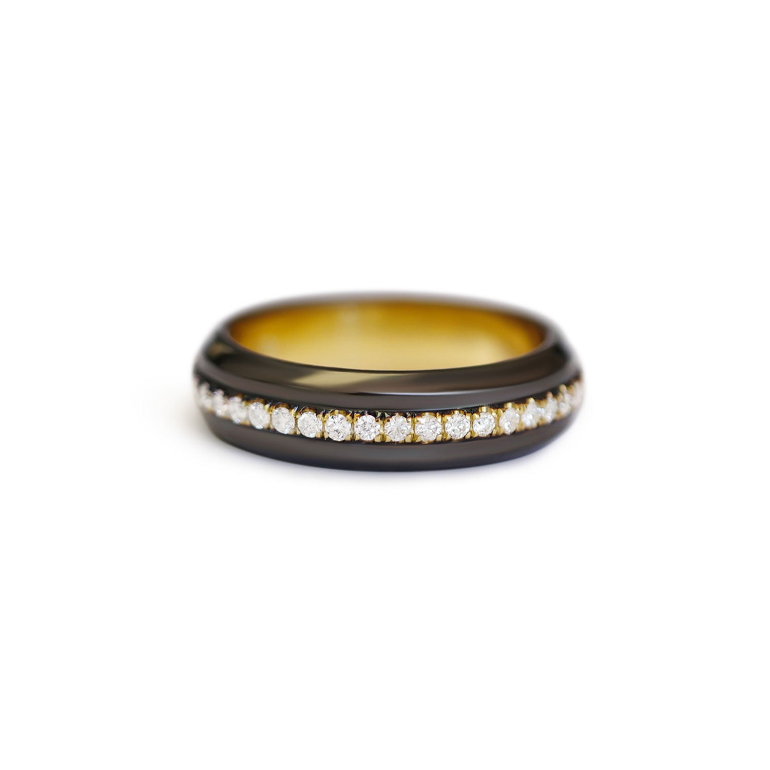 Custom Black Rhodium & Diamond Band