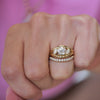 Custom Heirloom Round and Marquise Engagement Ring