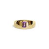 Custom Mens Signet Sapphire Ring