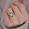 Custom Radiant Cut Asscher, Pave and Deco Brick Stacking Set