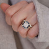 Custom Radiant Cut Asscher, Pave and Deco Brick Stacking Set