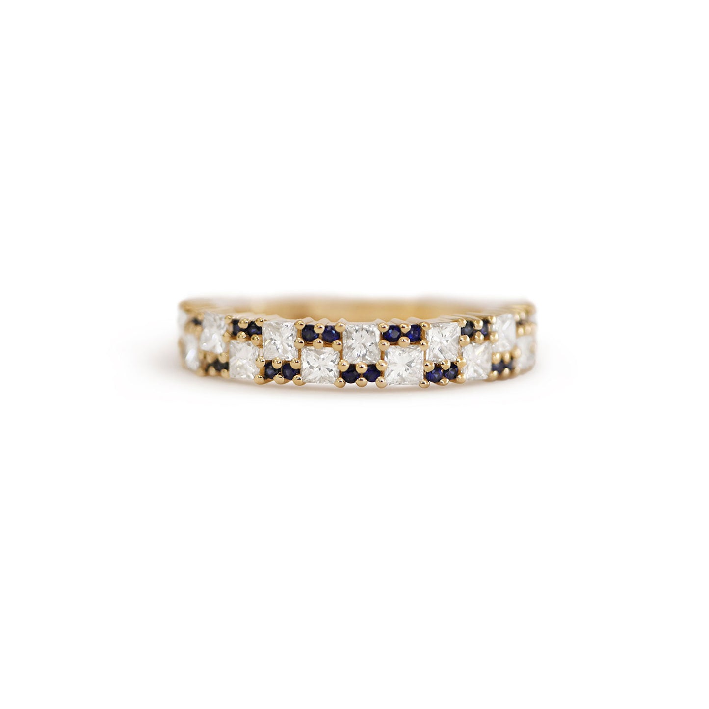Custom Radiant Cut Asscher, Pave and Deco Brick Stacking Set