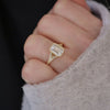 Custom Split Shank Emerald with Pave Band