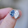Custom Geometric Toi et Moi Diamond Ring