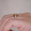 Deco Emerald Cut Aquamarine Diamond Mosaic Ring