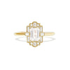 Deco Emerald Cut Diamond Ring