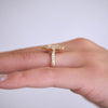 Deco Emerald & Pear Morganite Mosaic Ring