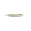 14k white gold delicate floral engraved stacking wedding band.
