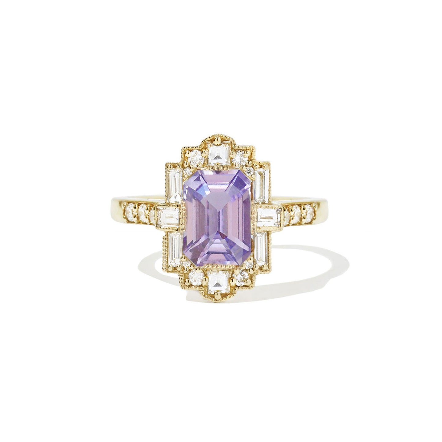 1.56 ctw Emerald Cut Violet Purple Sapphire