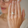 Custom Elongated Cushion Engraved Solitaire