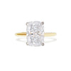 Custom Elongated Cushion Engraved Solitaire