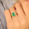 Natural Emerald Split Shank Solitaire