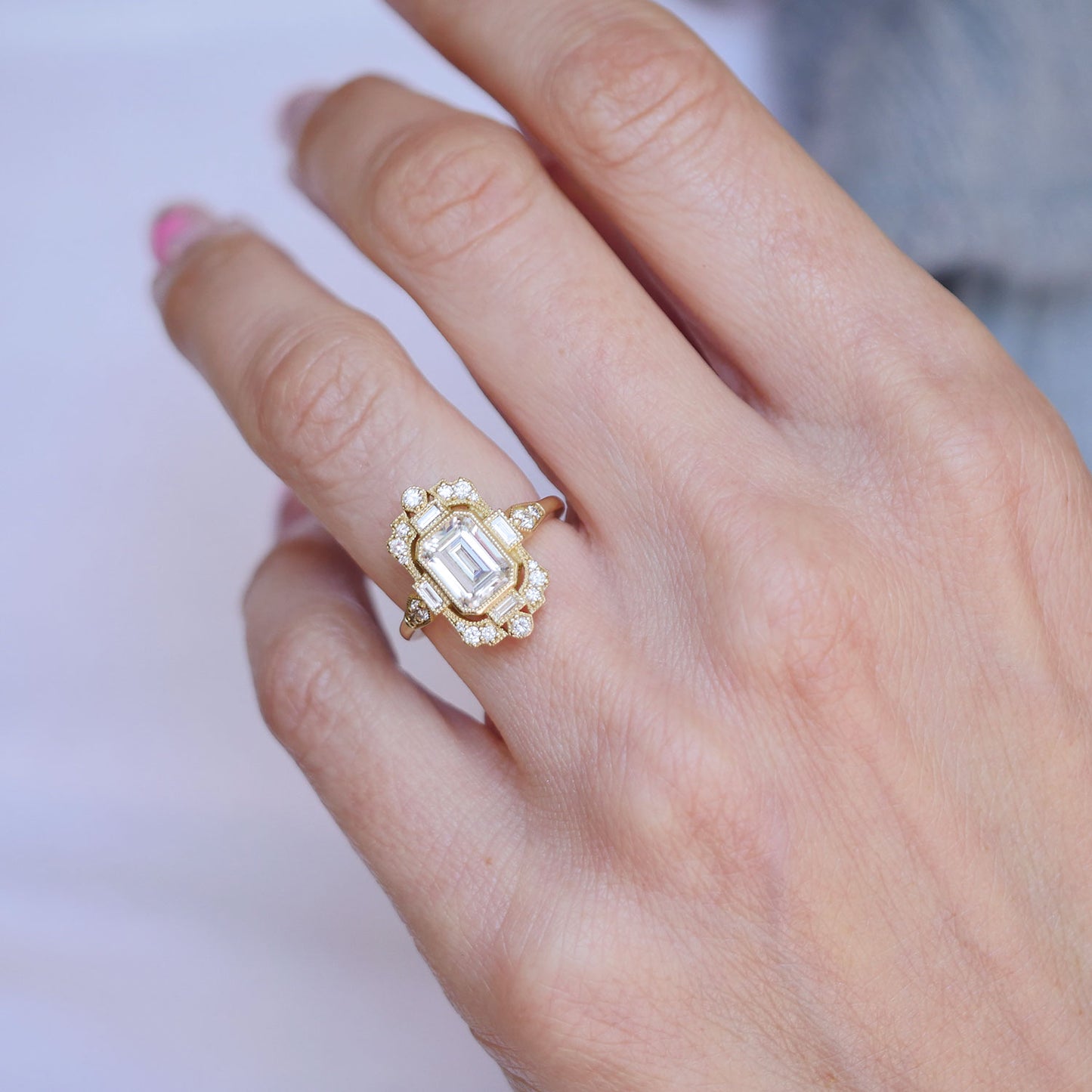 Fairmont Moissanite Diamond Mosaic Ring