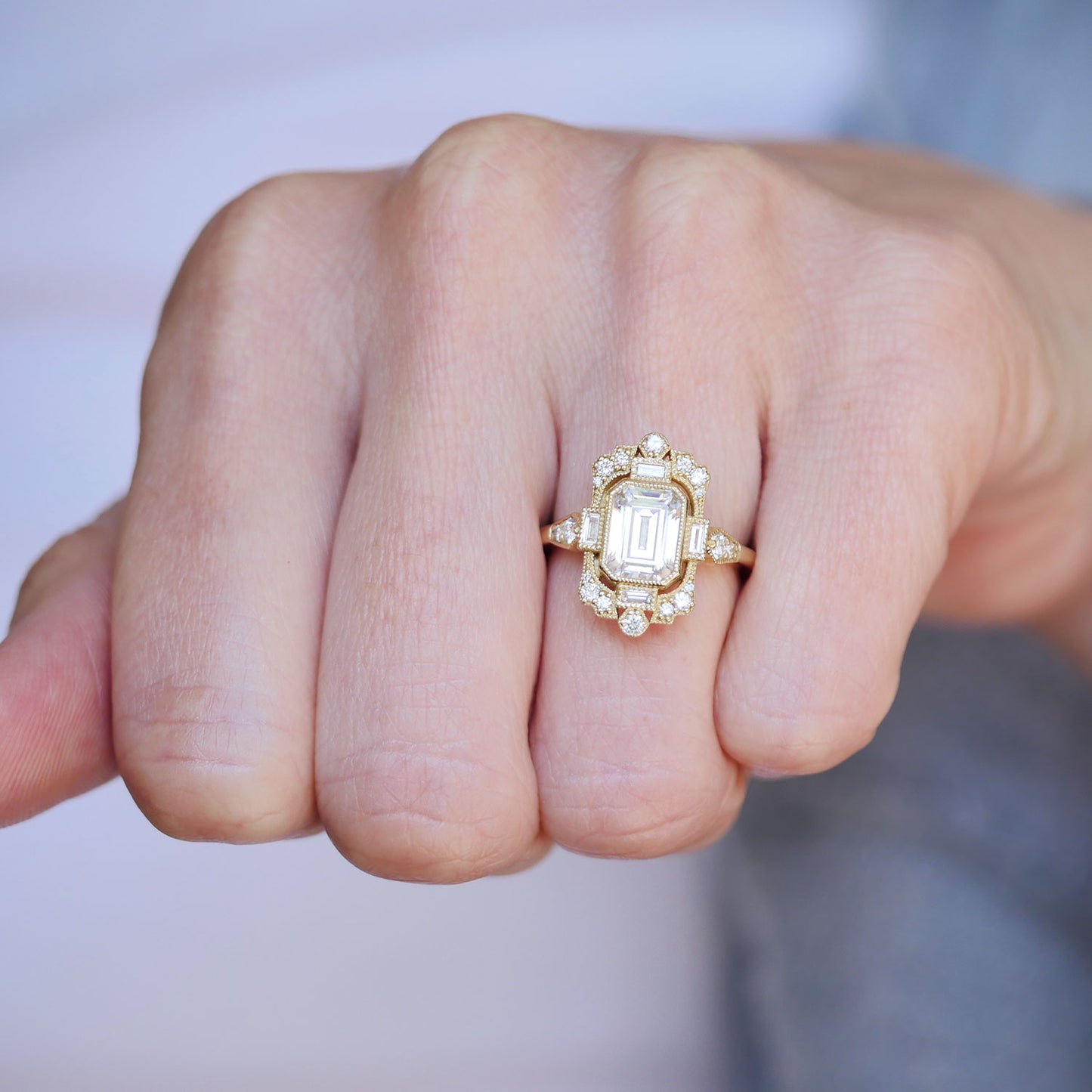 Fairmont Moissanite Diamond Mosaic Ring
