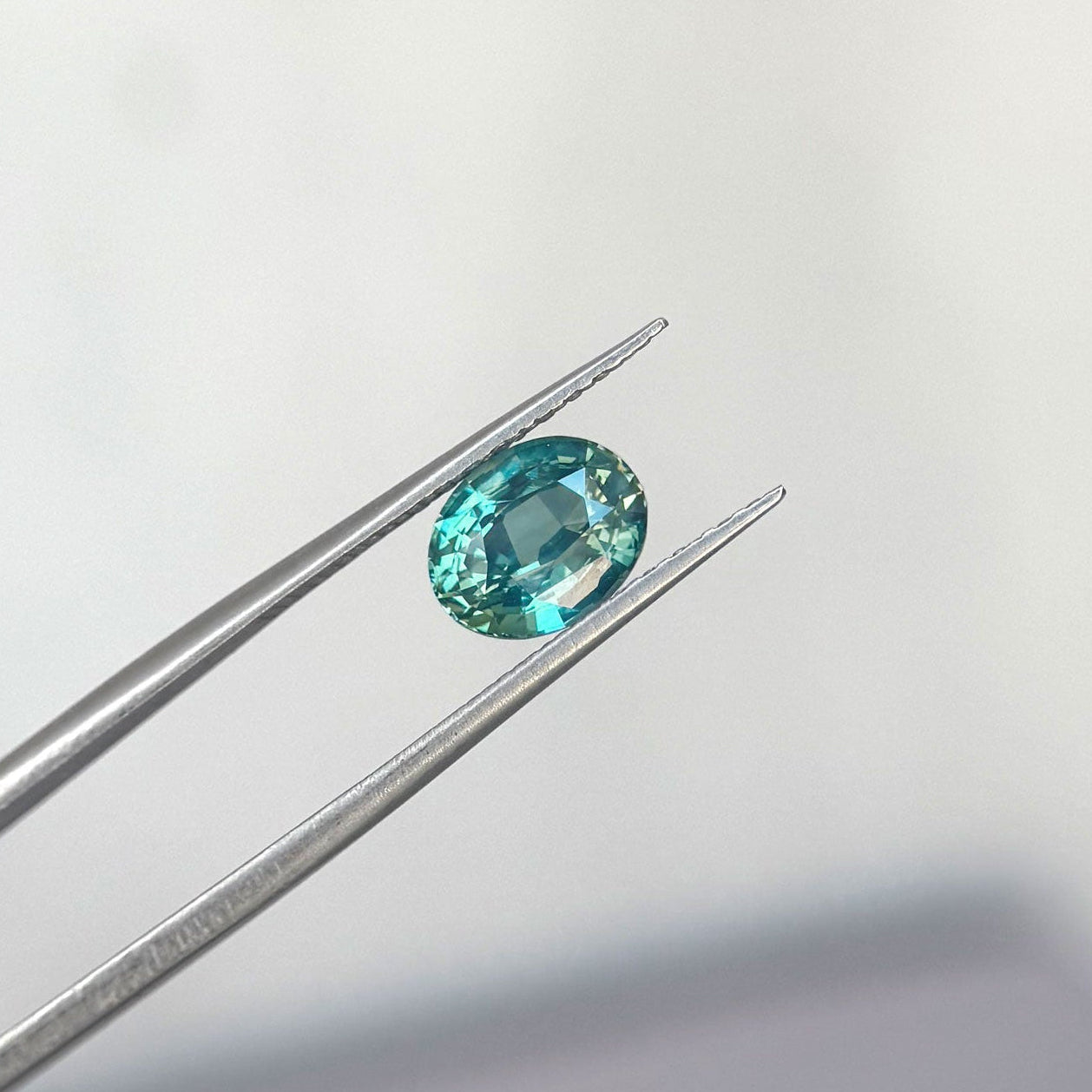 2.51 Oval Cut Teal Sapphire