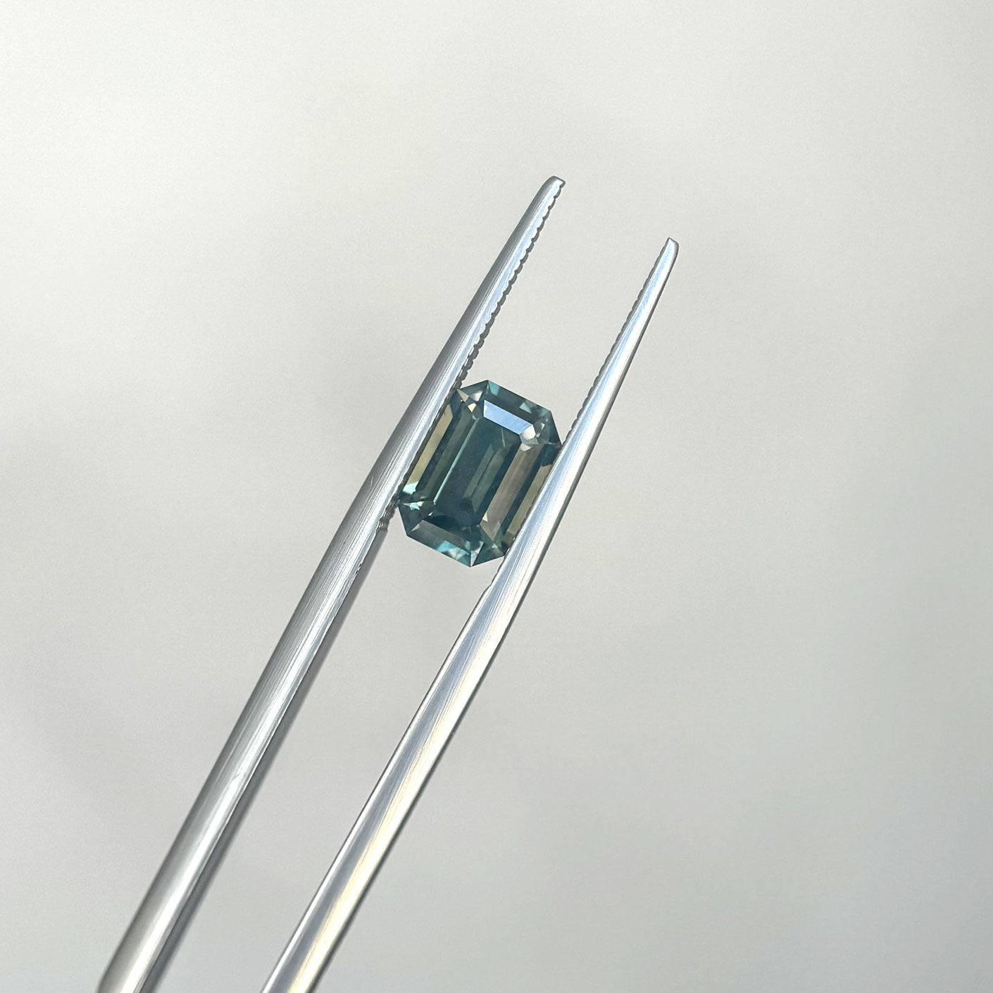 2.17 Emerald Cut Teal Sapphire