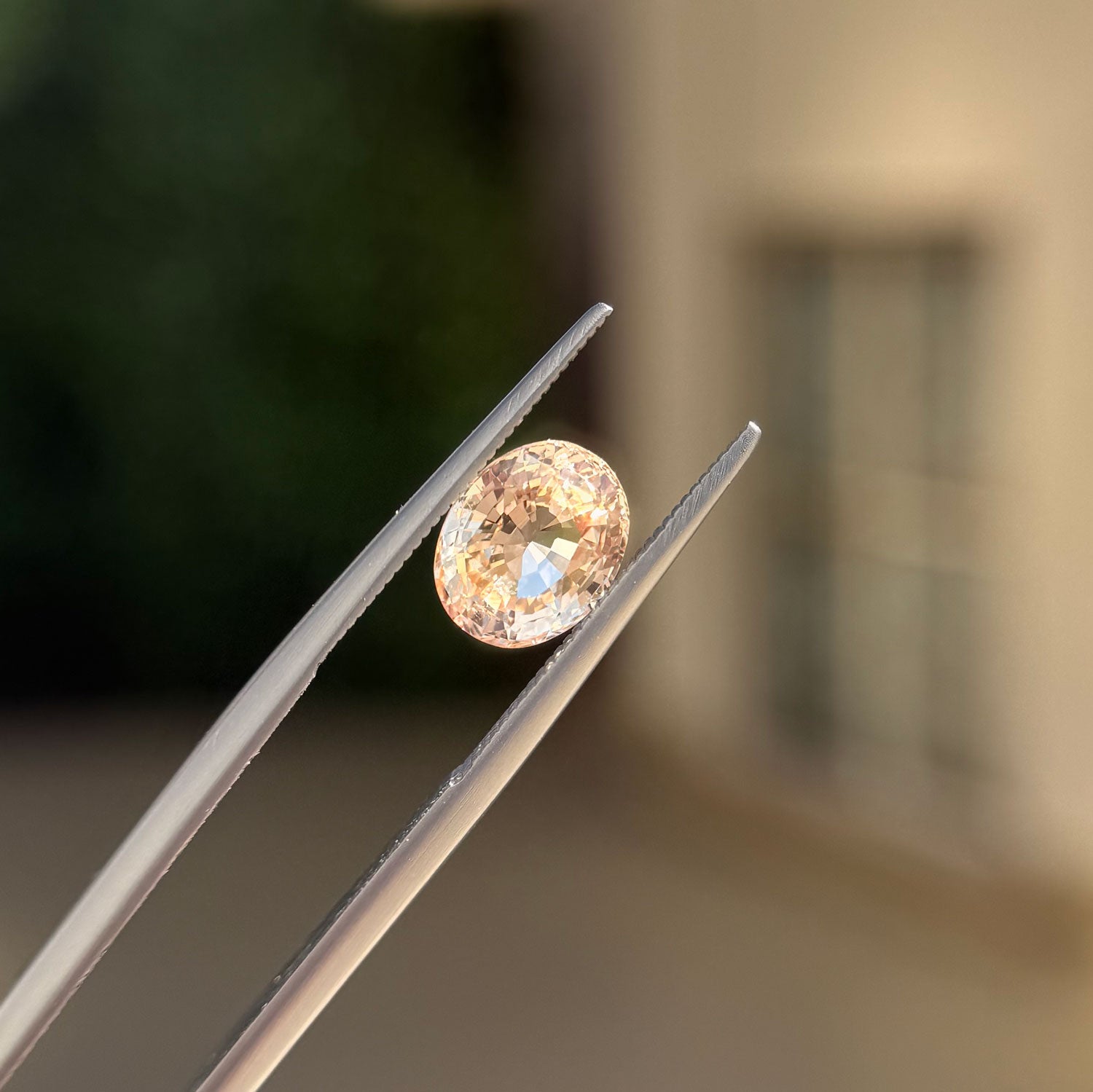 3.11 Oval Cut Peach Sapphire