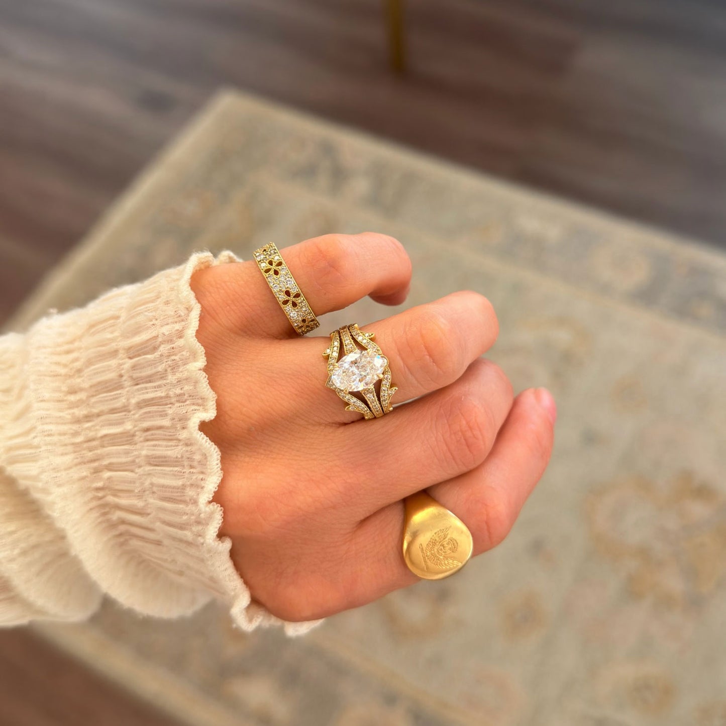 Starfall Oval Cut Diamond Ring