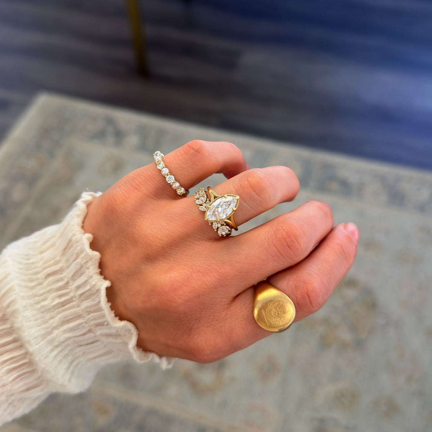 Split Shank Marquise Diamond Solitaire