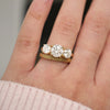 Custom Lab Created Diamond Three Stone Engagement ring