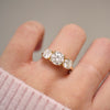 Custom Lab Created Diamond Three Stone Engagement ring
