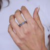 Luxe 5mm Cornflower Blue Sapphire Notched Deco Band